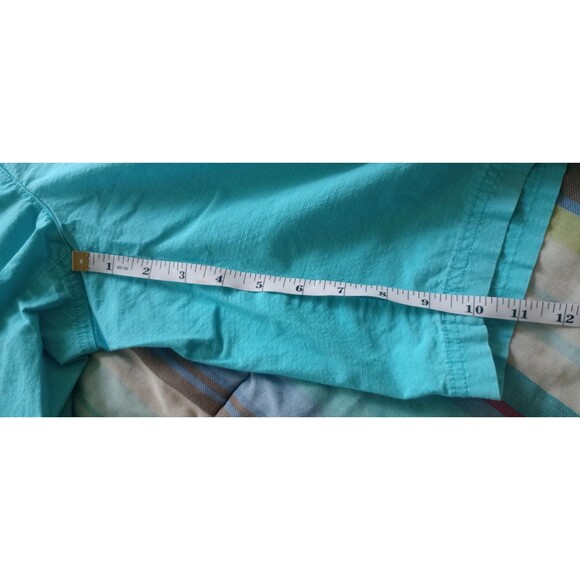 Chico's Shorts Bermuda Cargo Shorts Ripstop Turquoise Blue Sz 0 Short (4 Short) - Picture 5 of 6